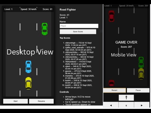 Road Fighter – Endless Car Racing